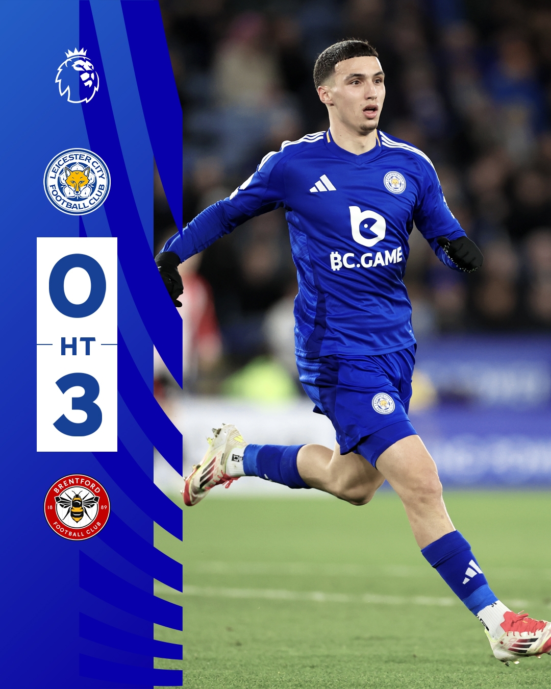  半場0-3！萊斯特若不進球輸球，將主場6連敗0進球創(chuàng)歷史最糟戰(zhàn)績